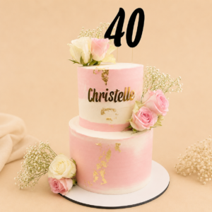Rosé Elegance – Geburtstagstorte